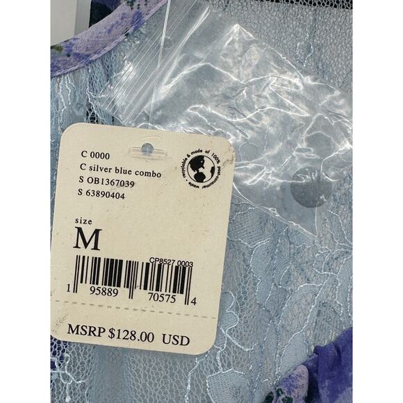 Free People Daphne Blouse in Blue Medium - Picture 10 of 10